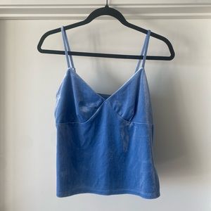 Blue Velvet Crop Top